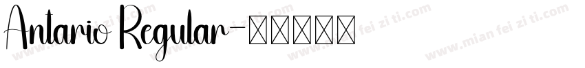 Antario Regular字体转换